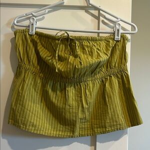 RVCA Olive Green Striped Tube Top